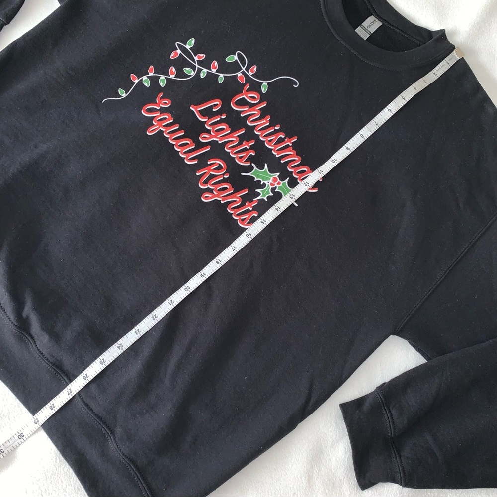 EQUAL RIGHTS Christmas Sweatshirt, size XL, FABULOUS! Feminist, EUC - Picture 12 of 15